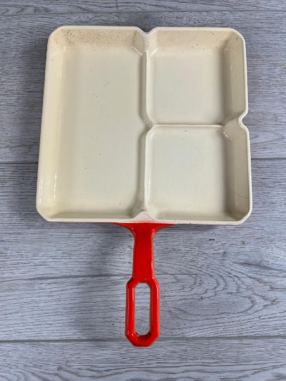 Griswold Colonial Breakfast Skillet, Large block logo, porcelain coated