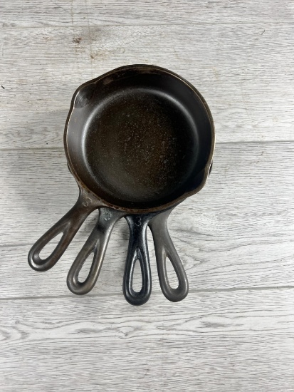 4- Wagner no. 3 Cast Iron Skillets