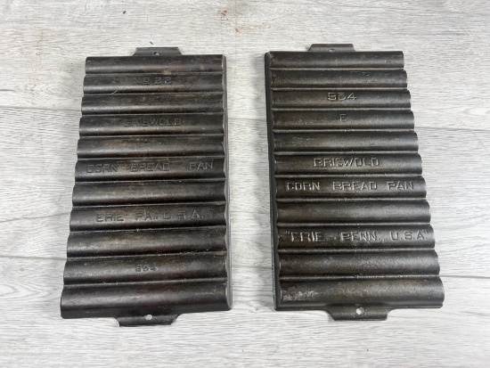 2- Griswold no. 22 Cast Iron Breadstick Pans