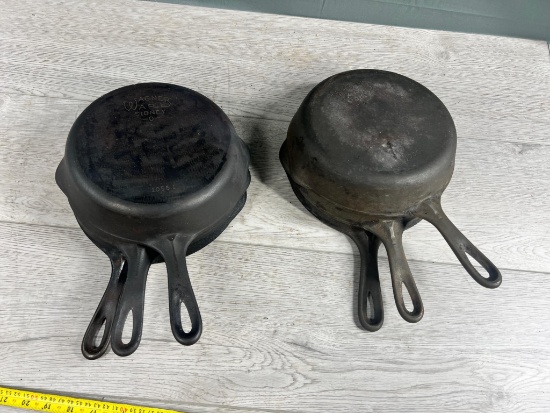 6- Wagner no. 6 Cast Iron Skillets