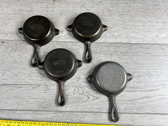 4- Wagner Cast Iron Ashtrays