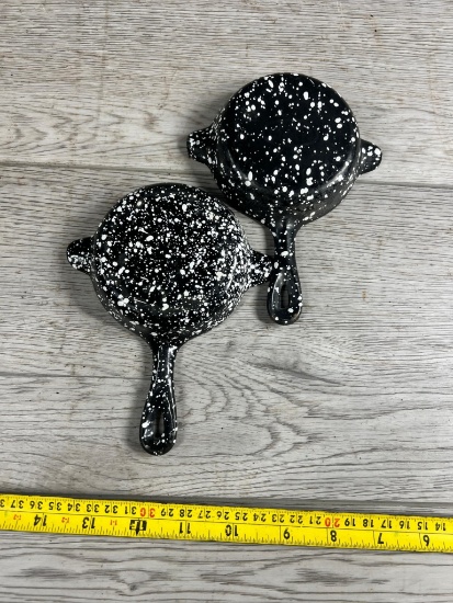 2- Wagner Coated Ashtrays