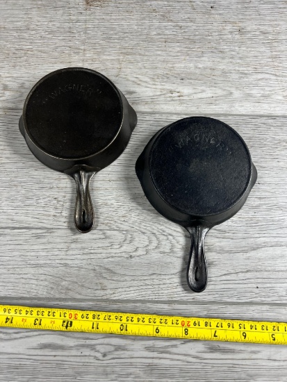 2- Wagner Toy Size cast iron skillets