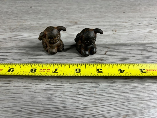 2- Cast Iron Pups labeled Griswold