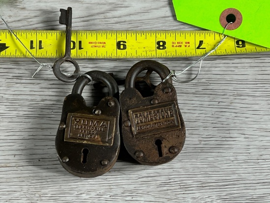 Yuma and Tombstone branded locks w/ keys