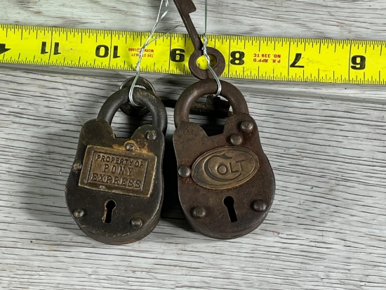 Colt and Pony Express padlocks w/ keys