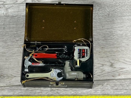 Craftsman Christmas Ornament set w/ toolbox