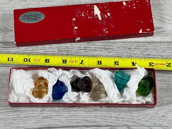 Cool set of miniature glass insulators