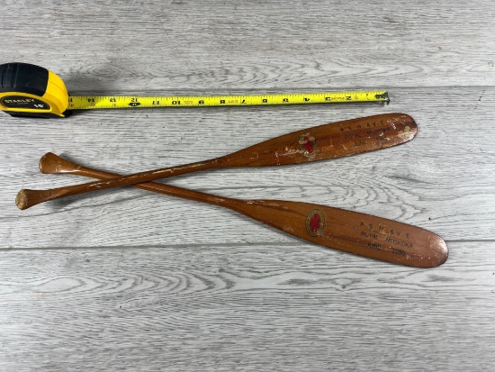 Vintage 1950 Souvenir Canoe Paddles