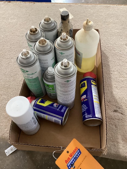 Box Lot, Air Tool Oil, W-D 40, Surface Lubricant Spray, NCF Quick Set Spray
