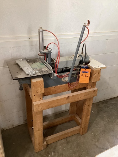 Silver Dowler 2 Spindle Dowel Machine, Air Powered