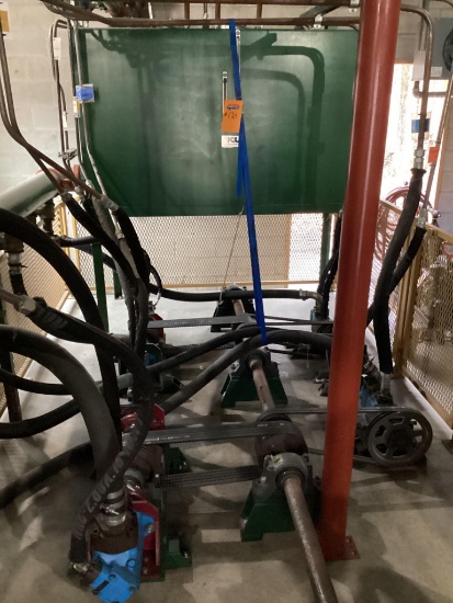 Complete Hydraulic Power System in The Engine Room, 6 Vickers Pumps, Oil Tank, Pipe and Shafts