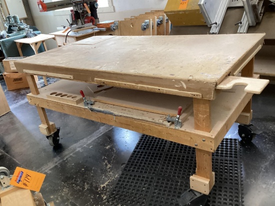 41" X 73" Work Bench On Casters