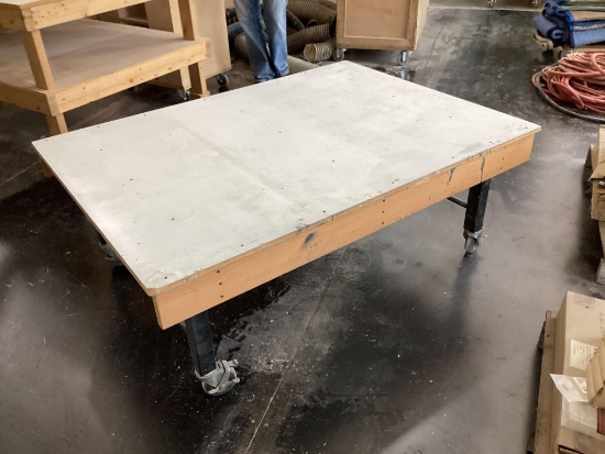 41" X 56" Low Work Bench On Casters