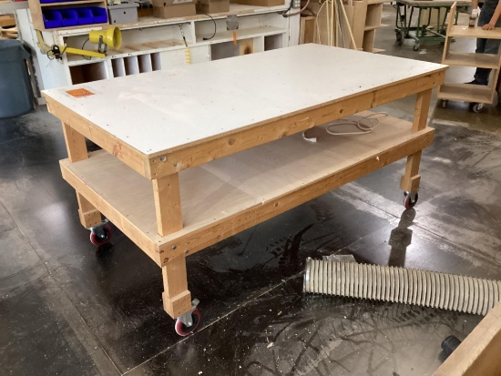 41" X 73" Work Bench On Casters