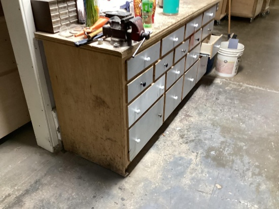 26" X 92" Heavy Duty Workbench, Dovetail Drawers, Extension Slides, Casters, (Workbench Only)