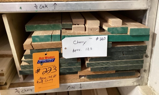 Aprox. 125 Bf 5/4 and 4/4 Cherry Lumber