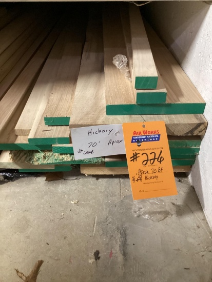 Aprox. 70 Bf. 5/4 and 4/4 Hickory Lumber