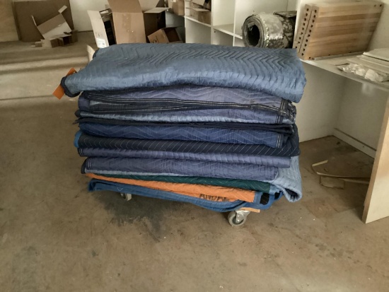 Cart and 12 Furniture Blankets