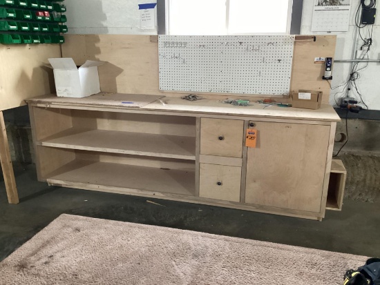 25" X 109" Work Bench with File Drawers