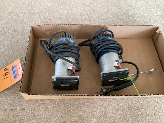 2 Makita PR10E 120 Volt Palm Routers