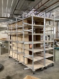 Aluminum Lumber Storage Rack with Casters, 78
