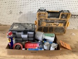 Box Lot, Dewalt Bin Box, Parts Organizer, WD-40, Caulk,