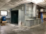 R and S Sheet Metal Pass Through Spray Booth. Inside Dimensions Are 170