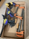 Box Lot, Jorgenson Bar Clamps, Irwin Quick Grip Clamps