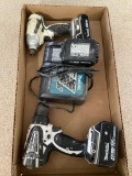 Box Lot, Makita 18 Volt Drill Driver Set with Charger and 3 Batteries