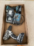 Box Lot, Makita 18 Volt Drill Driver Set with Charger and 3 Batteries