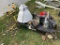 2 Wheeled Cart Lights, Sander, Chop Saw