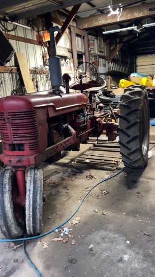 Farmall Model H Tractor, Runs Good, Newer Exhaust, After Market 3 Point, Tractor Sells Off Site