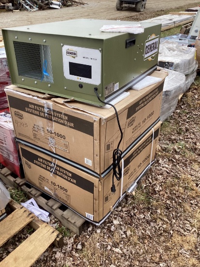3 General Model 10-1000 Air Filtration Systems