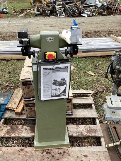 General Model 15-650 M1 Bench Grinder With Stand