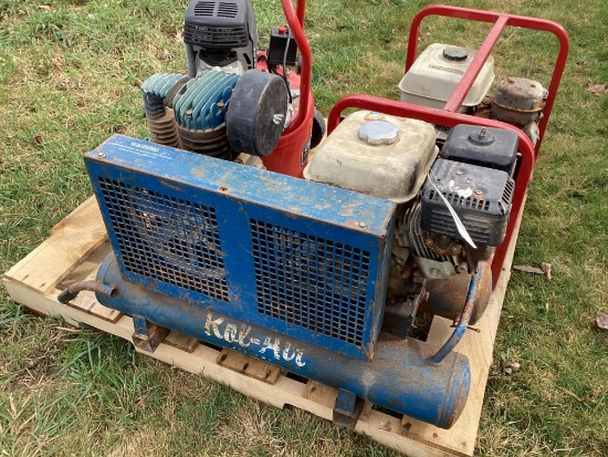 Pallet Lot, Winco Model TB6000C/C Belt Powered Generator, Rol Air Air Compressor, Generator, Air Com