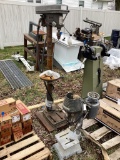 2 Drill Presses, 1 Penncraft Bench Top, 1Champion Model M-1602 C 8