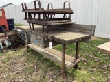 Work Bench and 4 Carts Stands