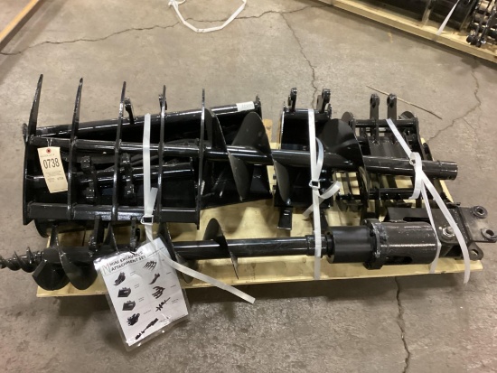 New Unused Miva 9 Pc Mini Excavator Attachment Set,