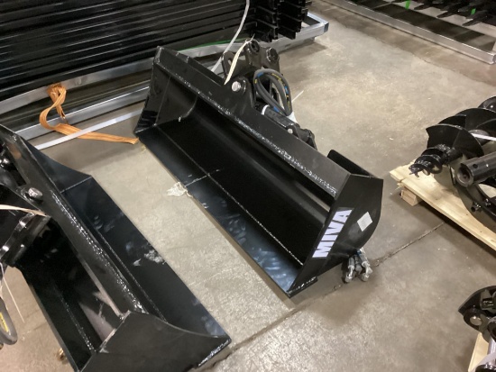 New Unused Miva 40 Inch Tilting Bucket Mini Excavator Attachment