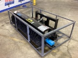 New Unused Mower King Model SSAB72 Hydraulic Rotary Angle Broom Skid Loader Attachment