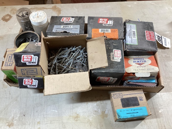 Box lot of nails