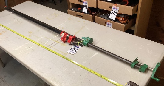 2 Pipe Clamps, 1- 72" Clamp, 1 48" Clamp