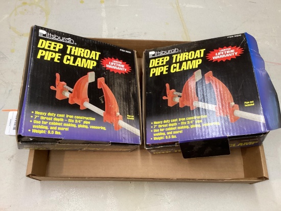 2 Pittsburgh Deep Throat Clamps