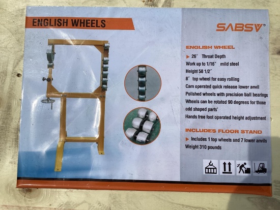 (Inv.109) New Unused EINGP Model BJ185 English Wheels with Floor Stand
