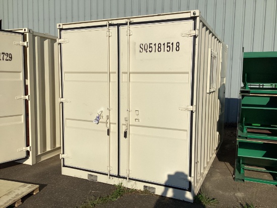 (Inv.116) NEW 1 Trip 12' Site Storage Steel Container Model 12HC With Side Door and Reinforced