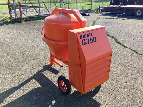 (Inv.171) New Unused Diggit Model G350 Concrete Mixer, 12 Cu. Ft.