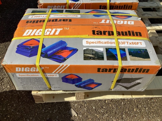 (Inv.189) New Unused Diggit 33' x 66' PVC Tarpaulin Tent Cloth