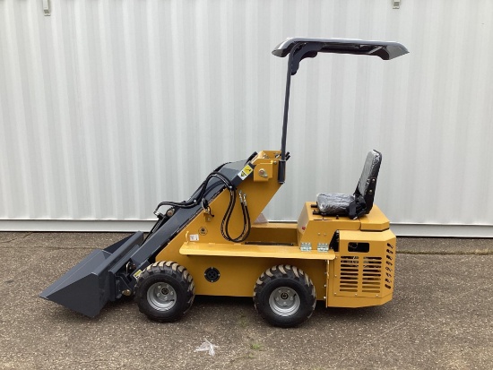 (Inv4D) New Used EGN Model EG80 Skid Loader With Aux. Hyd, 13.5 Hp Briggs and Stratton Gas Engine