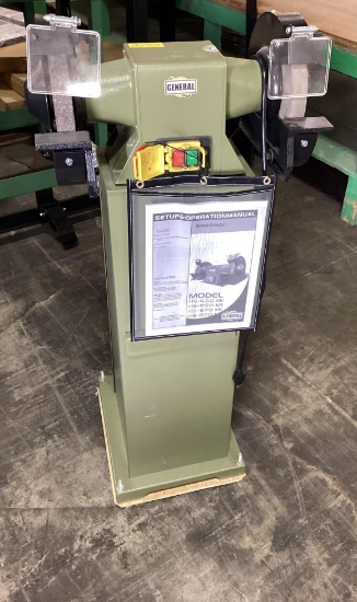 (Inv.126) New Unused General Model 15-850 M1 Bench Grinder With Stand